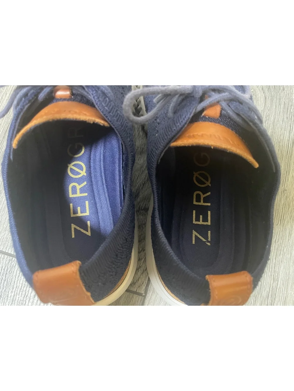 Cole Haan Zero Grand Remastered Stitchlite Mens Navy Blue Wingtip Oxford 7.5